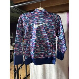 Nike Girls Therma Fit Pink and Blue Hoodie size Medium‎